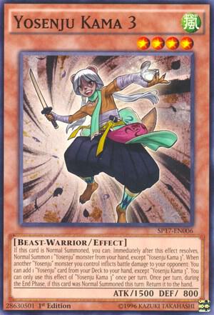 Yosenju Kama 3 (Starfoil) SP17-EN006 card from Star Pack - Battle Royal