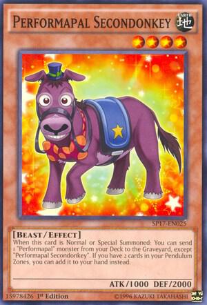 Performapal Secondonkey SP17-EN025 card from Star Pack - Battle Royal