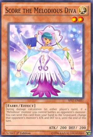 Score the Melodious Diva (Starfoil) SP17-EN031 card from Star Pack - Battle Royal