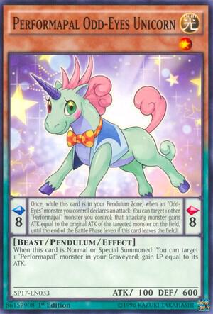 Performapal Odd-Eyes Unicorn (Starfoil) SP17-EN033 card from Star Pack - Battle Royal