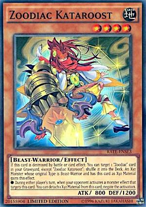 Zoodiac Kataroost RATE-ENSE3 card from Raging Tempest