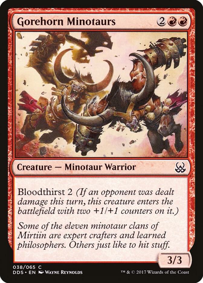 Gorehorn Minotaurs 38 card from Duel Decks: Mind vs. Might