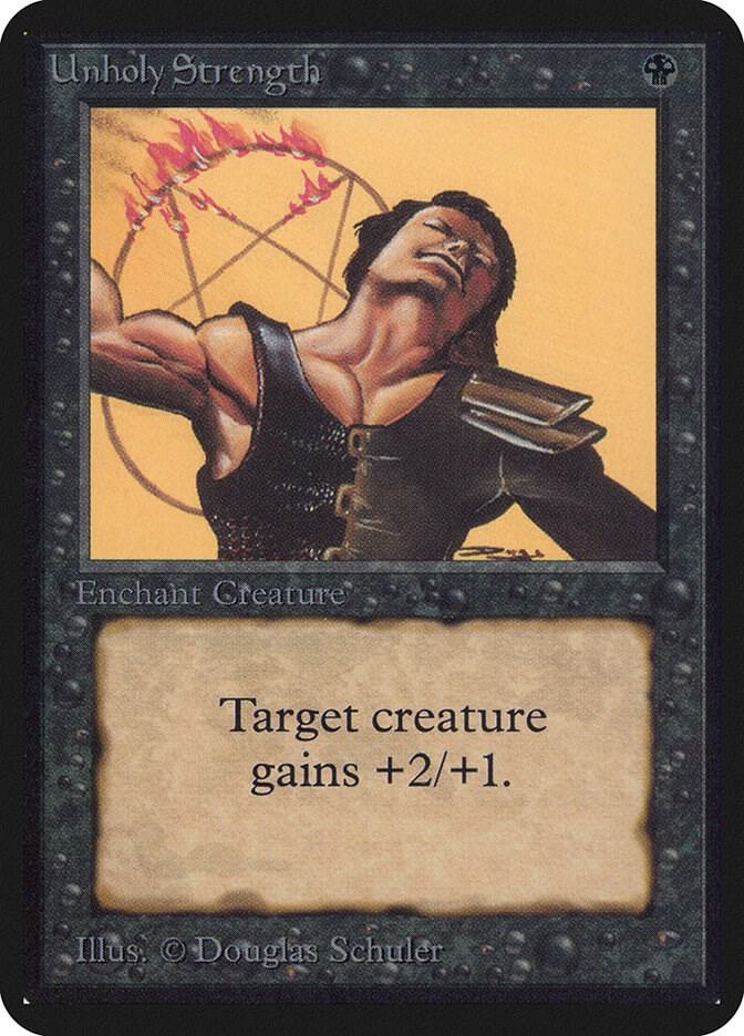 Unholy Strength card from Alpha Edition
