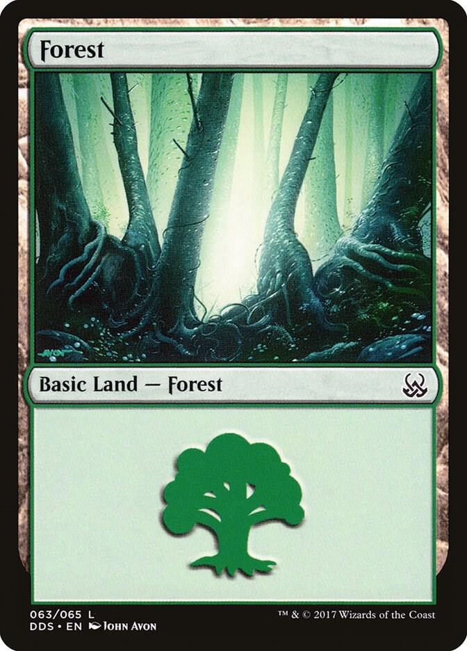 Forest 63 card from Duel Decks: Mind vs. Might