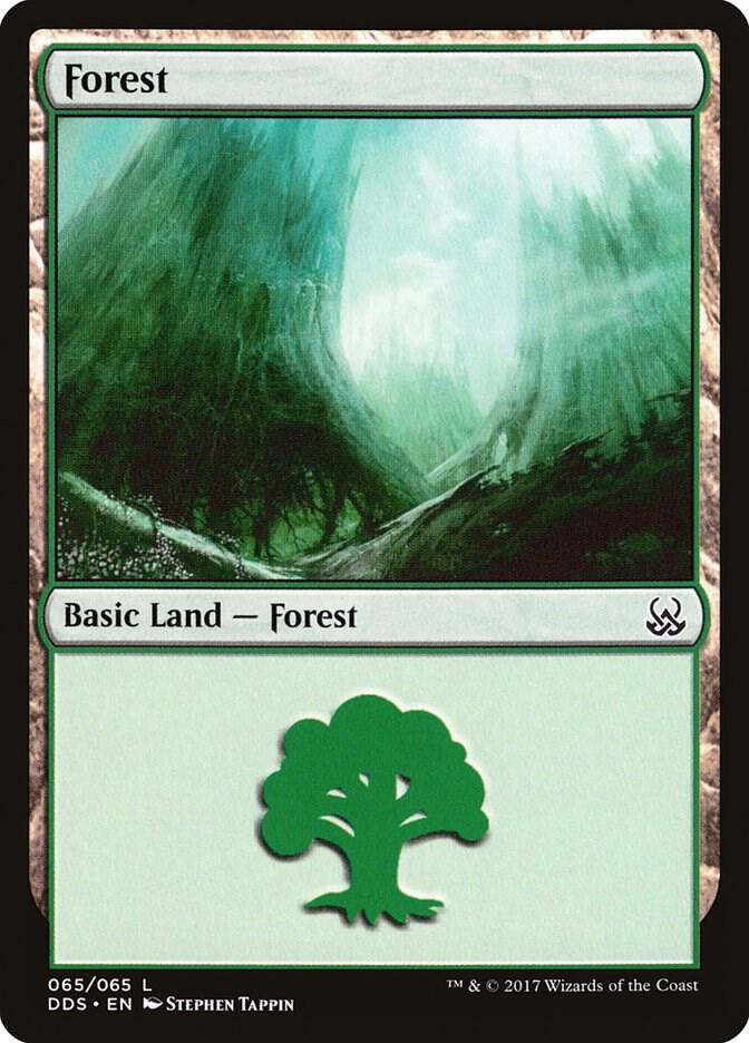 Forest 65 card from Duel Decks: Mind vs. Might