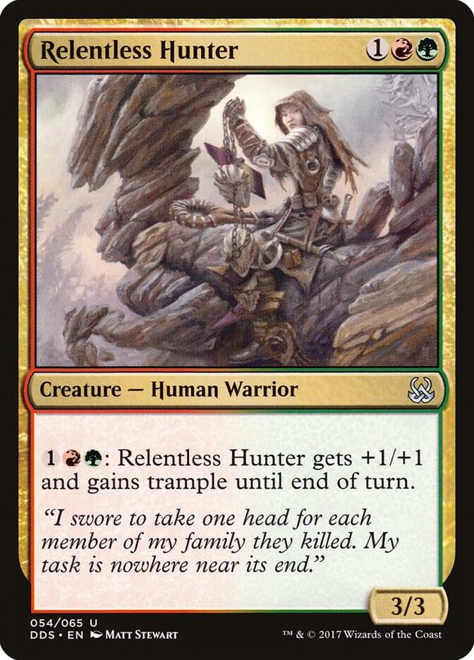Relentless Hunter 54 card from Duel Decks: Mind vs. Might