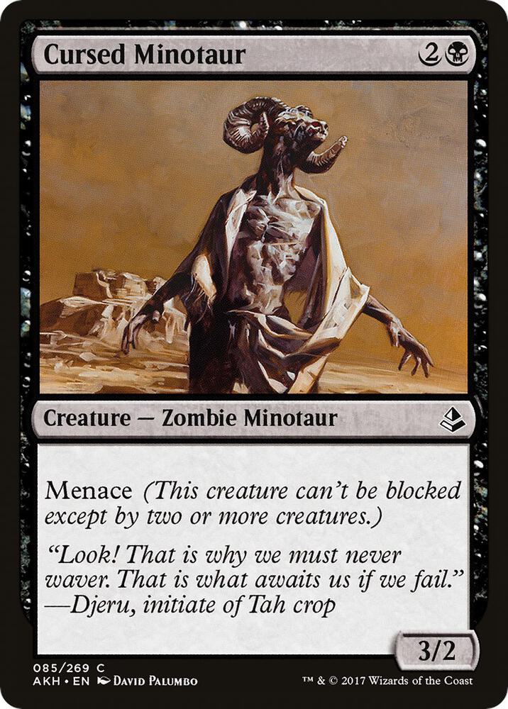 Cursed Minotaur 85 card from Amonkhet