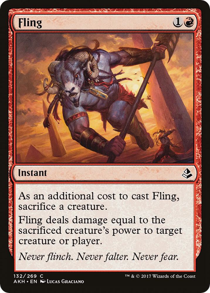 Fling 132 card from Amonkhet