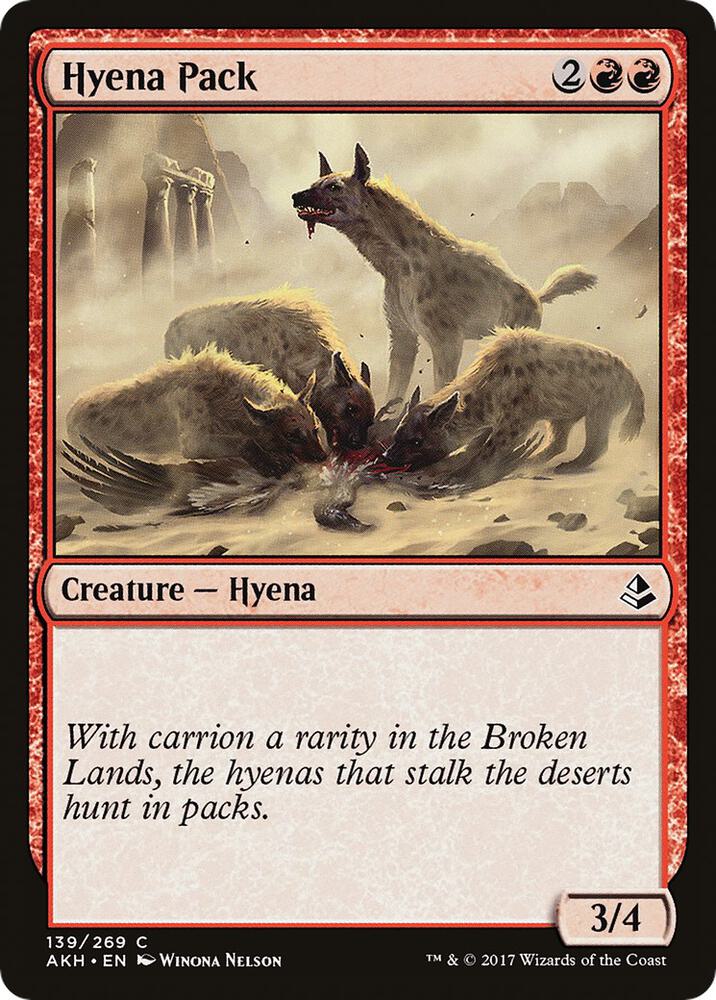 Hyena Pack 139 card from Amonkhet