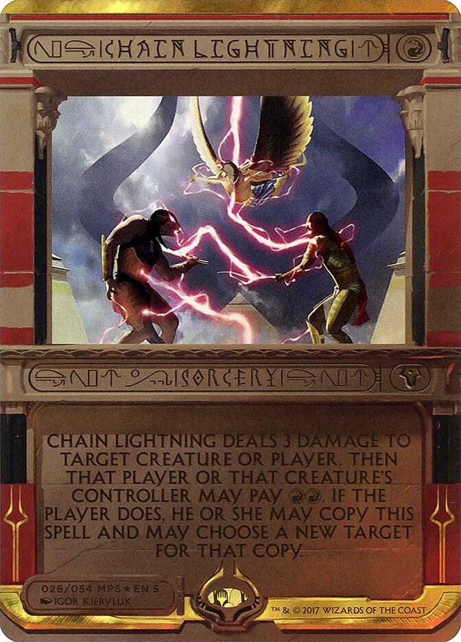 Chain Lightning 26 card from Masterpiece Series: Amonkhet Invocations