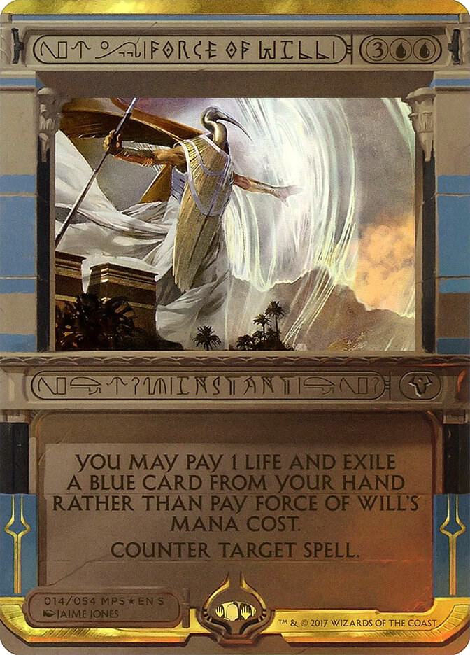 Force of Will 14 card from Masterpiece Series: Amonkhet Invocations