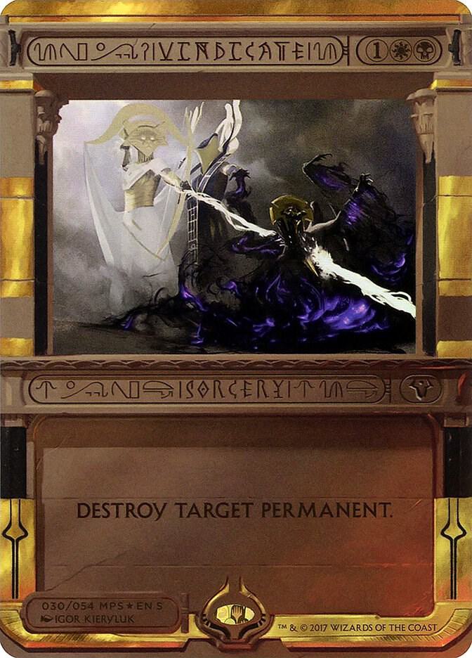 Vindicate 30 card from Masterpiece Series: Amonkhet Invocations