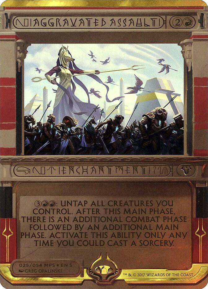 Aggravated Assault 25 card from Masterpiece Series: Amonkhet Invocations