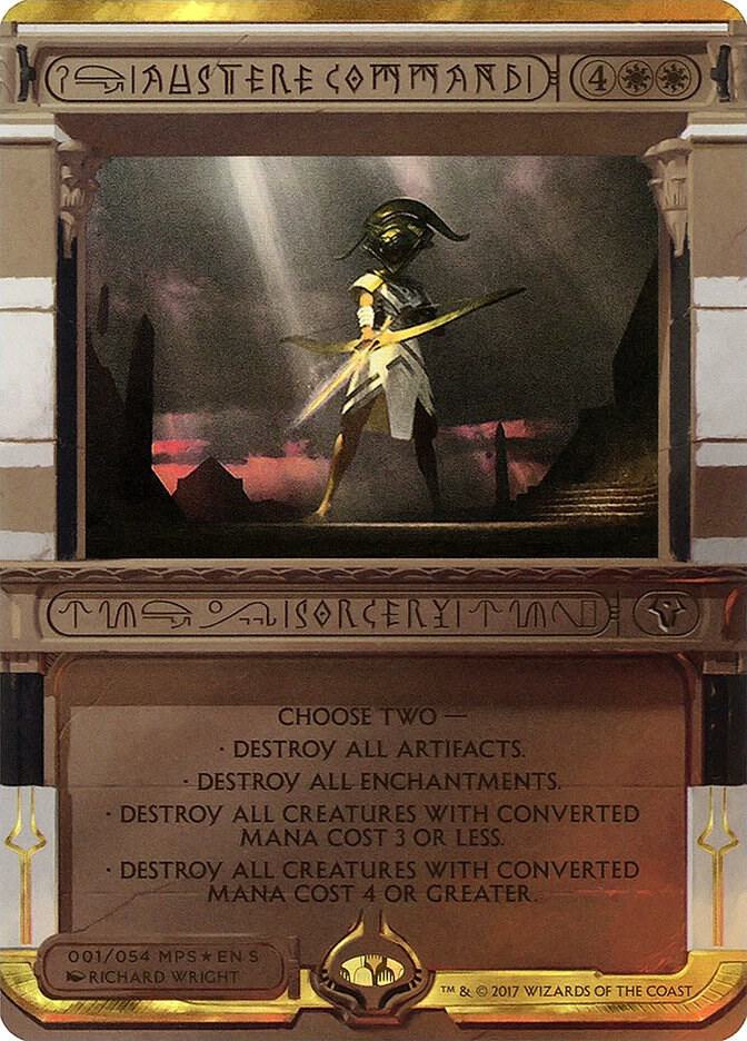 Austere Command 1 card from Masterpiece Series: Amonkhet Invocations
