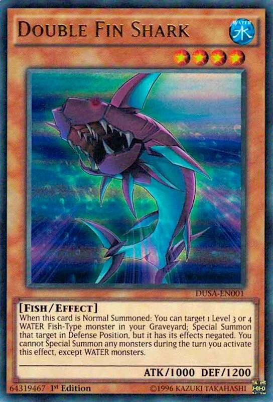 Double Fin Shark DUSA-EN001 card from Duelist Saga