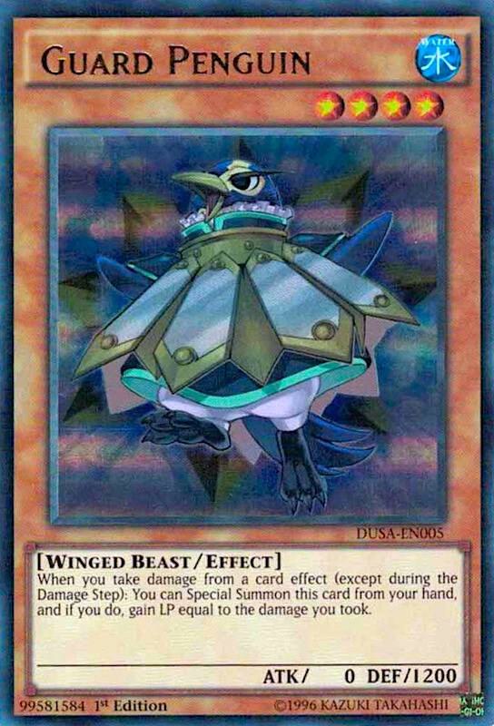 Guard Penguin DUSA-EN005 card from Duelist Saga