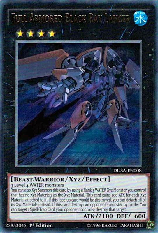 Full Armored Black Ray Lancer DUSA-EN008 card from Duelist Saga