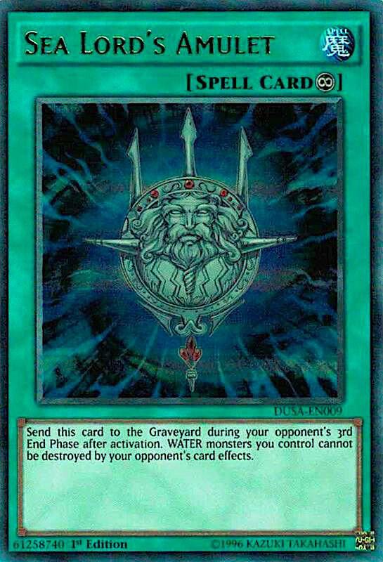 Sea Lord's Amulet DUSA-EN009 card from Duelist Saga