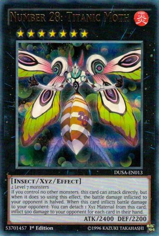 Number 28: Titanic Moth DUSA-EN013 card from Duelist Saga