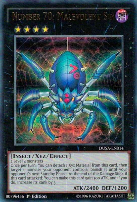 Number 70: Malevolent Sin DUSA-EN014 card from Duelist Saga