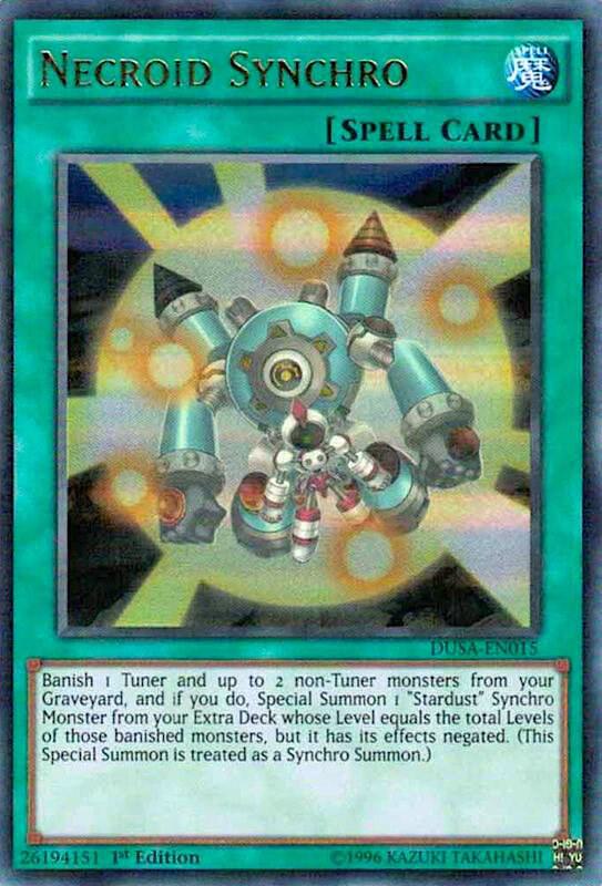 Necroid Synchro DUSA-EN015 card from Duelist Saga