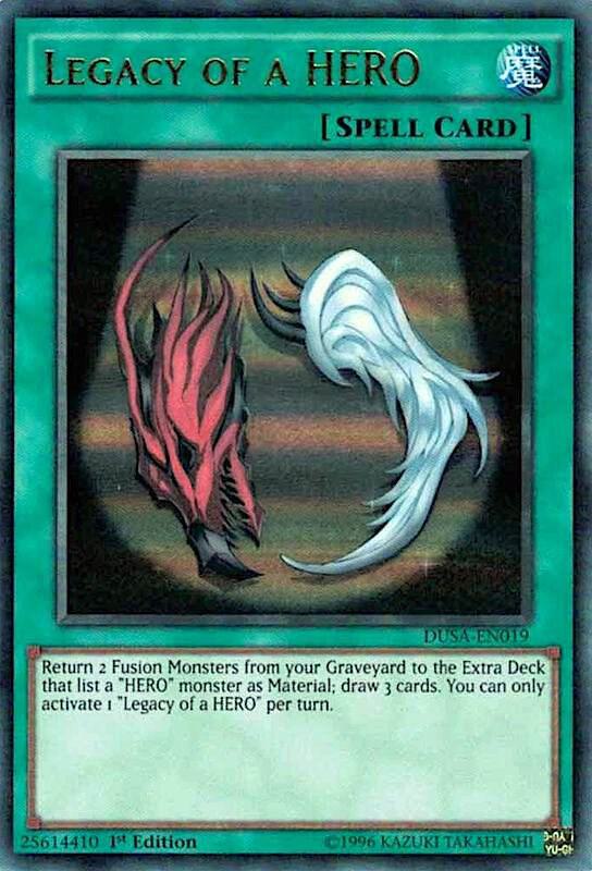 Legacy of a HERO DUSA-EN019 card from Duelist Saga