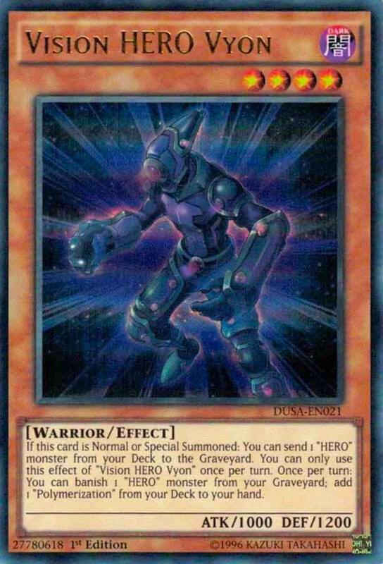 Vision HERO Vyon DUSA-EN021 card from Duelist Saga