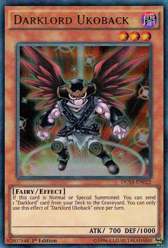 Darklord Ukoback DUSA-EN022 card from Duelist Saga