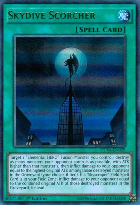 Skydive Scorcher DUSA-EN029 card from Duelist Saga