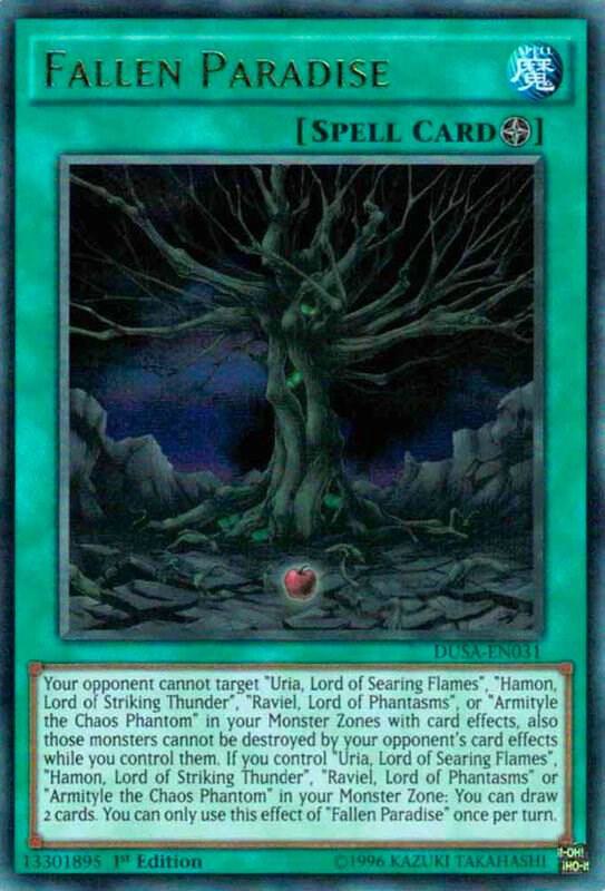 Fallen Paradise DUSA-EN031 card from Duelist Saga