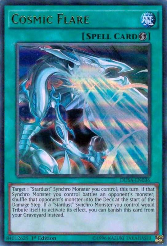 Cosmic Flare DUSA-EN036 card from Duelist Saga