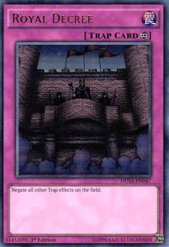 Royal Decree DUSA-EN047 card from Duelist Saga