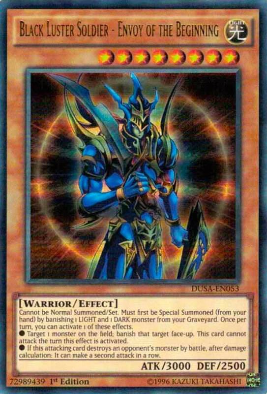 Black Luster Soldier - Envoy of the Beginning DUSA-EN053 card from Duelist Saga