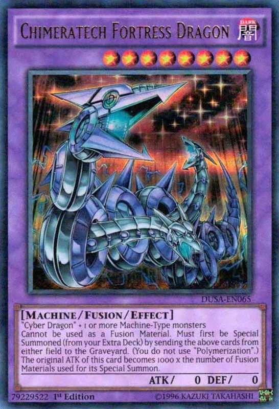 Chimeratech Fortress Dragon DUSA-EN065 card from Duelist Saga
