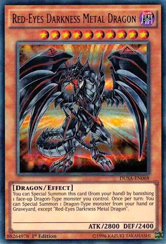 Red-Eyes Darkness Metal Dragon DUSA-EN068 card from Duelist Saga
