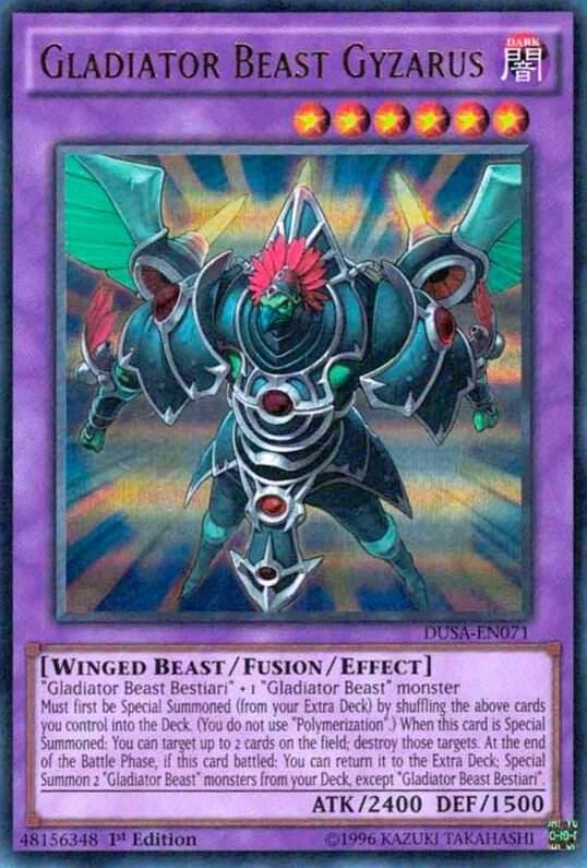 Gladiator Beast Gyzarus DUSA-EN071 card from Duelist Saga