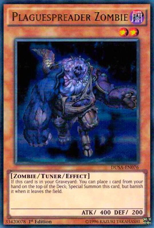 Plaguespreader Zombie DUSA-EN076 card from Duelist Saga