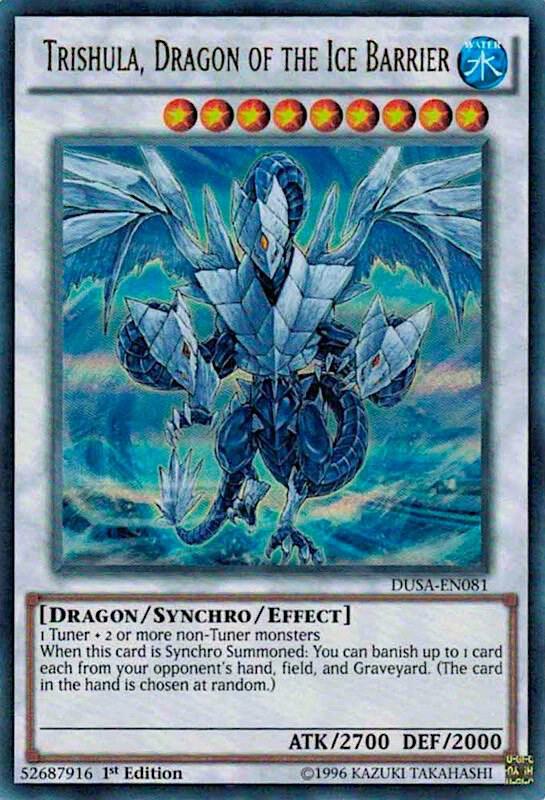 Trishula, Dragon of the Ice Barrier DUSA-EN081 card from Duelist Saga