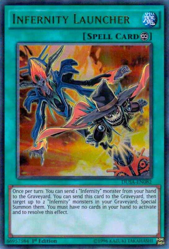 Infernity Launcher DUSA-EN082 card from Duelist Saga