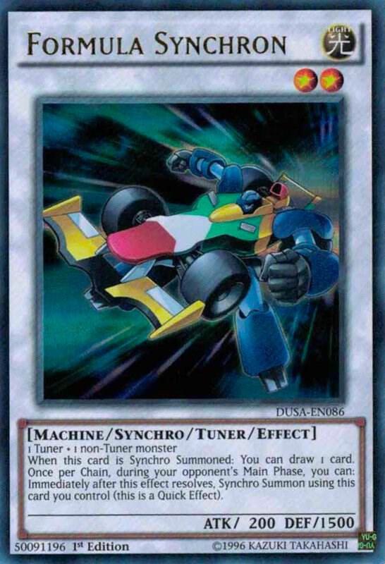 Formula Synchron DUSA-EN086 card from Duelist Saga