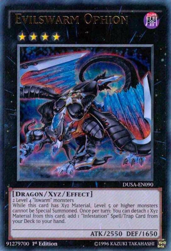 Evilswarm Ophion DUSA-EN090 card from Duelist Saga