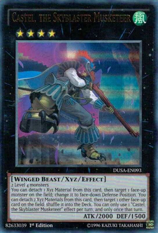 Castel, the Skyblaster Musketeer DUSA-EN093 card from Duelist Saga