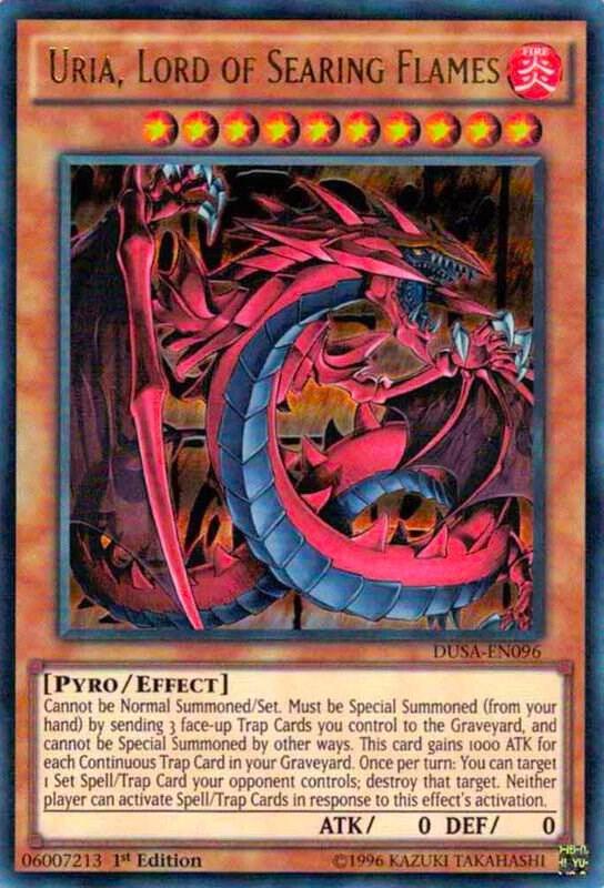 Uria, Lord of Searing Flames DUSA-EN096 card from Duelist Saga