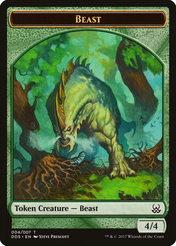 Beast Token 4 card from Duel Decks: Mind vs. Might