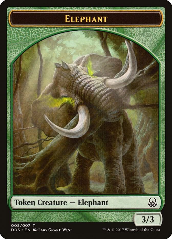 Elephant Token 5 card from Duel Decks: Mind vs. Might