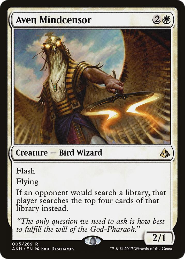 Aven Mindcensor 5 card from Amonkhet