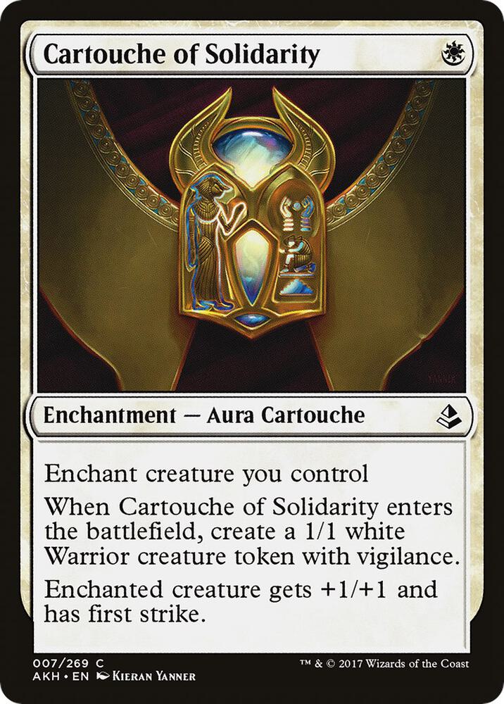 Cartouche of Solidarity 7 card from Amonkhet
