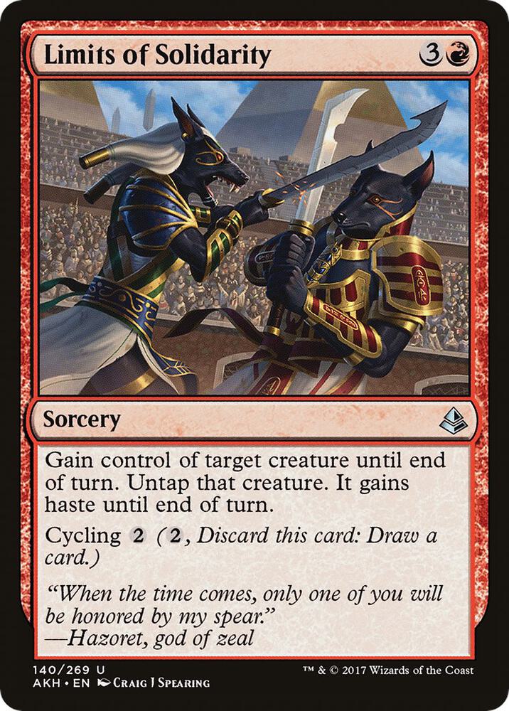 Limits of Solidarity 140 card from Amonkhet