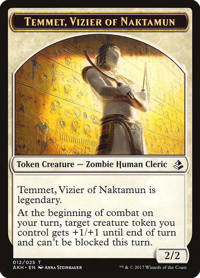 Temmet, Vizier of Naktamun Token 12 card from Amonkhet