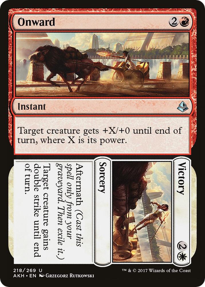 Onward // Victory 218 card from Amonkhet